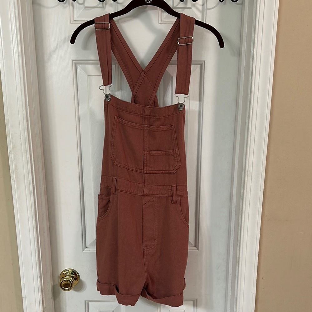Rust Red Overalls with Adjustable Straps